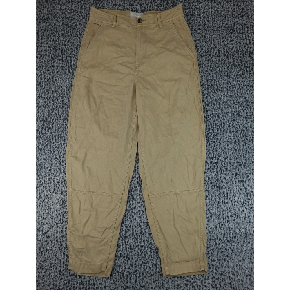 Everlane Way-High Utility Chino Women Size 4‎ Tan Relaxed Tapered Pants